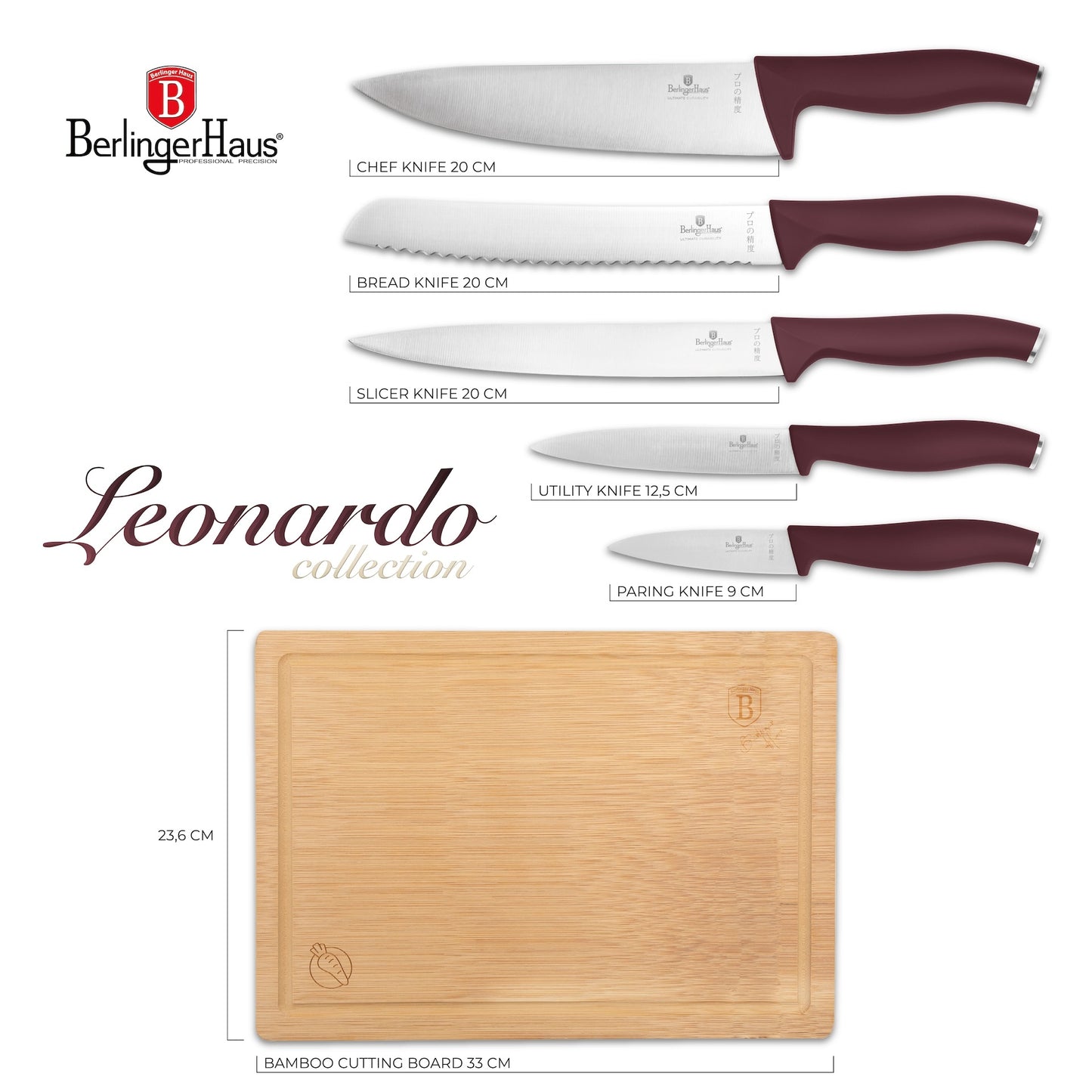 Berlinger Haus 6-Delige Messenset Leonardo