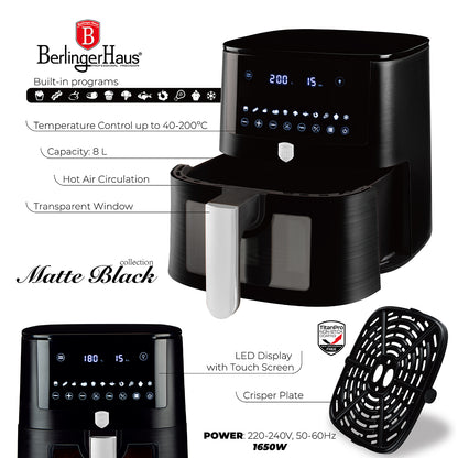 Digitale Airfryer zwart XXXL – 8L