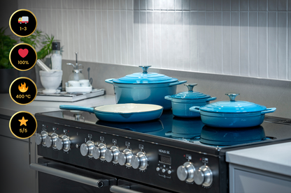 CS Solingen Cast Iron Pot Set – 7 Pieces