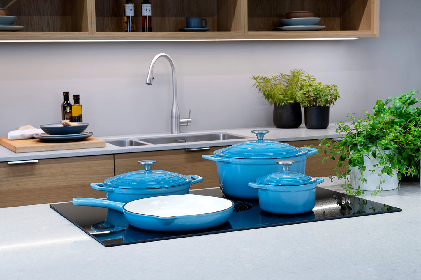 CS Solingen cast iron pot blue - 26 cm | cast iron pot